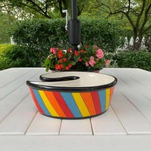 TRAYBRELLA PATIO UMBRELLA TRAY FLOWER TRAY STRIPED DESIGN